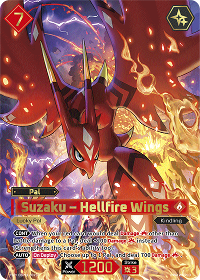 Suzaku – Hellfire Wings EBP01-002SP Palworld TCG card