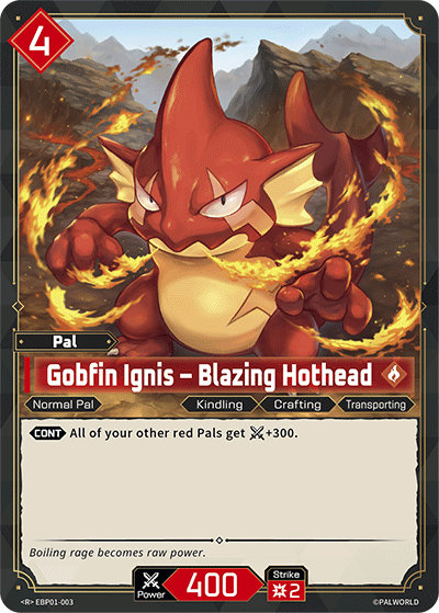 Gobfin Ignis – Blazing Hothead EBP01-003 Palworld TCG card