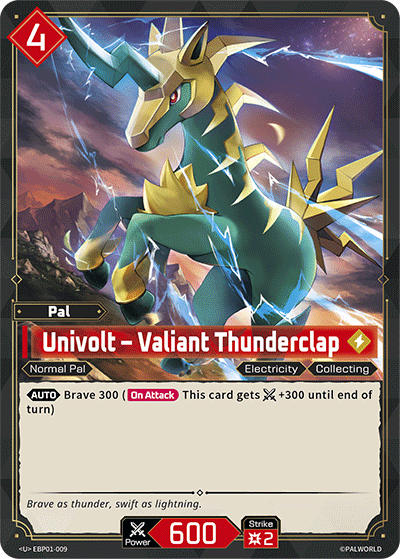 Univolt – Valiant Thunderclap EBP01-009 Palworld TCG card