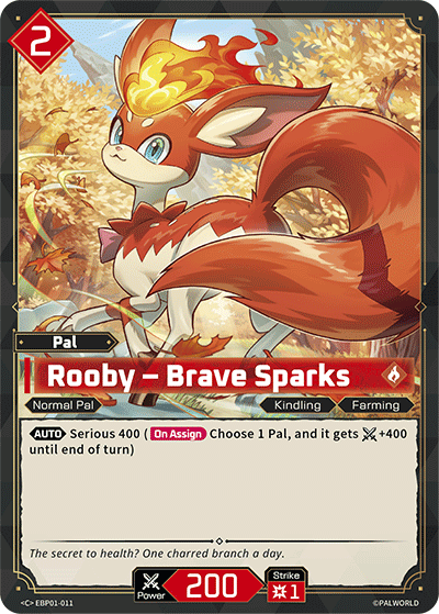 Rooby – Brave Sparks EBP01-011 Palworld TCG card