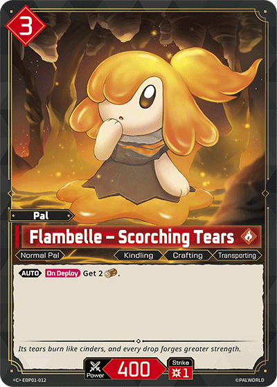 Flambelle – Scorching Tears EBP01-012 Palworld TCG card