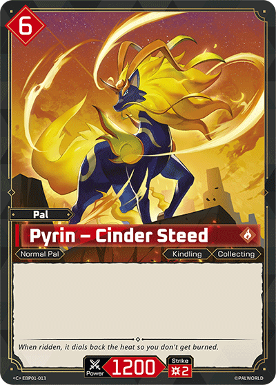 Pyrin – Cinder Steed EBP01-013 Palworld TCG card
