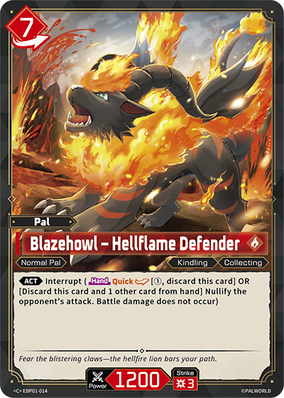 Blazehowl – Hellflame Defender EBP01-014 Palworld TCG card