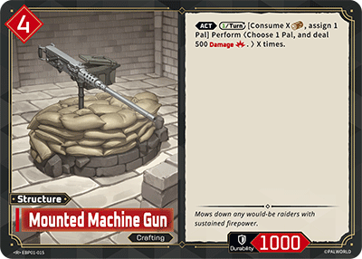 Mounted Machine Gun EBP01-015 Palworld TCG card