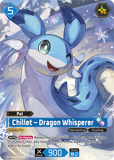 Chillet – Dragon Whisperer EBP01-025OSR Palworld TCG card