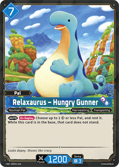 Relaxaurus – Hungry Gunner EBP01-026 Palworld TCG card