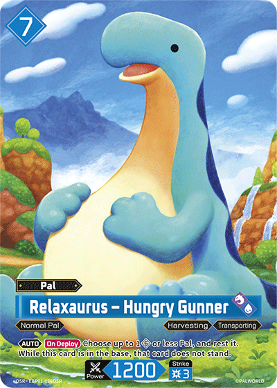 Relaxaurus – Hungry Gunner EBP01-026OSR Palworld TCG card