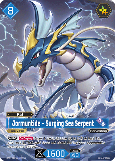 Jormuntide – Surging Sea Serpent EBP01-027OSR Palworld TCG card