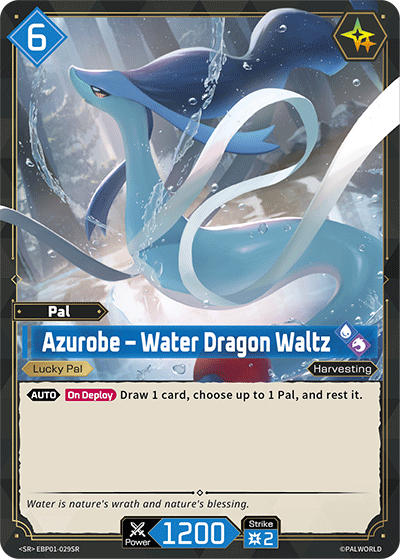 Azurobe – Water Dragon Waltz EBP01-029SR Palworld TCG card