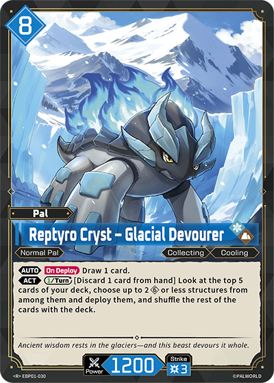 Reptyro Cryst – Glacial Devourer EBP01-030 Palworld TCG card