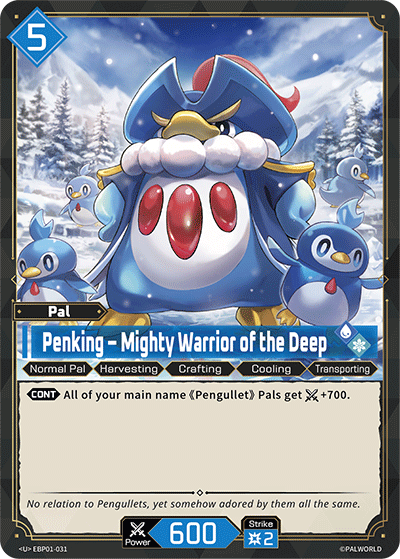 Penking – Mighty Warrior of the Deep EBP01-031 Palworld TCG card
