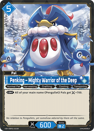 Penking – Mighty Warrior of the Deep EBP01-031SR Palworld TCG card