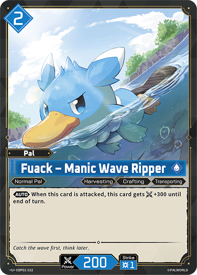 Fuack – Manic Wave Ripper EBP01-032 Palworld TCG card