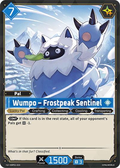 Wumpo – Frostpeak Sentinel EBP01-033 Palworld TCG card