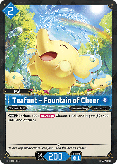 Teafant – Fountain of Cheer EBP01-034 Palworld TCG card