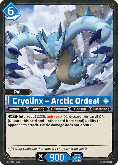 Cryolinx – Arctic Ordeal EBP01-038 Palworld TCG card