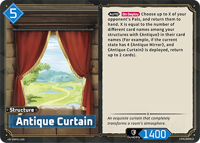 Antique Curtain EBP01-039 Palworld TCG card