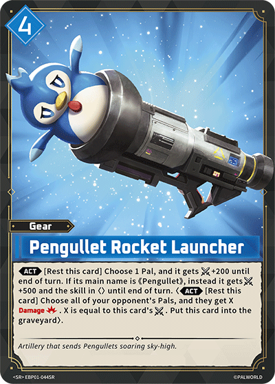 Pengullet Rocket Launcher EBP01-044SR Palworld TCG card