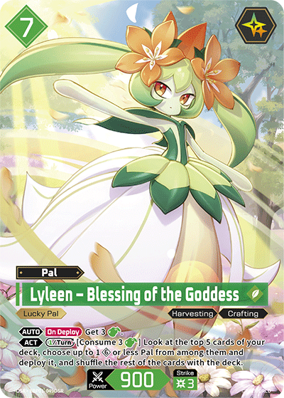 Lyleen – Blessing of the Goddess EBP01-049OSR Palworld TCG card