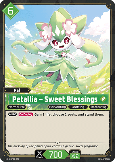 Petallia – Sweet Blessings EBP01-051 Palworld TCG card
