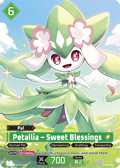 Petallia – Sweet Blessings EBP01-051OSR Palworld TCG card