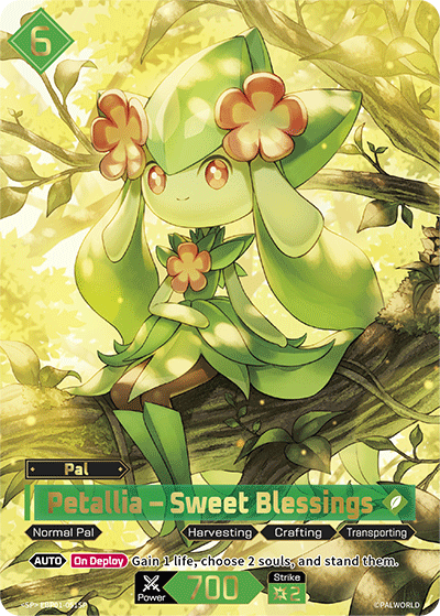Petallia – Sweet Blessings EBP01-051SP Palworld TCG card