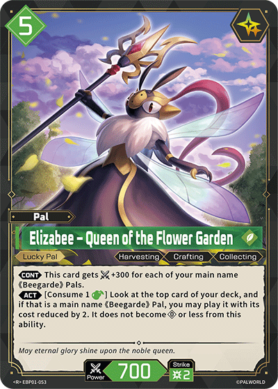 Elizabee – Queen of the Flower Garden EBP01-053 Palworld TCG card