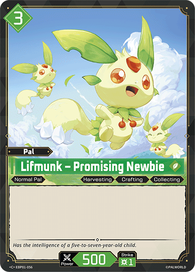 Lifmunk – Promising Newbie EBP01-056 Palworld TCG card