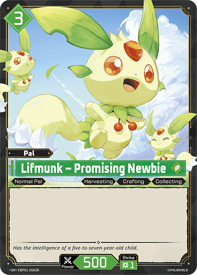 Lifmunk – Promising Newbie EBP01-056SR Palworld TCG card