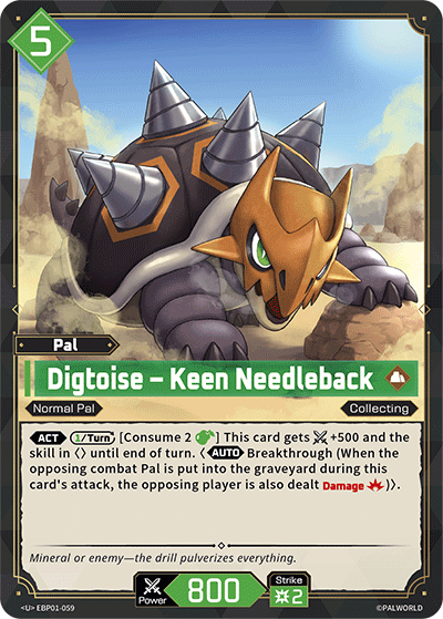 Digtoise – Keen Needleback EBP01-059 Palworld TCG card