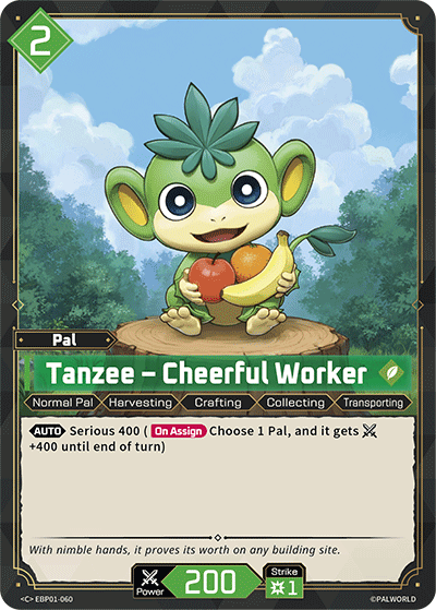 Tanzee – Cheerful Worker EBP01-060 Palworld TCG card