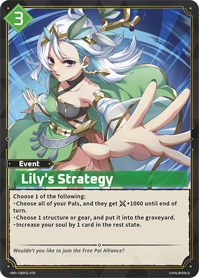 Lily's Strategy EBP01-070 Palworld TCG card
