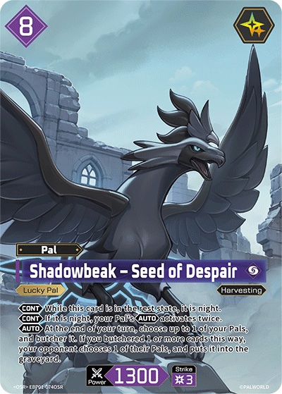 Shadowbeak – Seed of Despair EBP01-074OSR Palworld TCG card