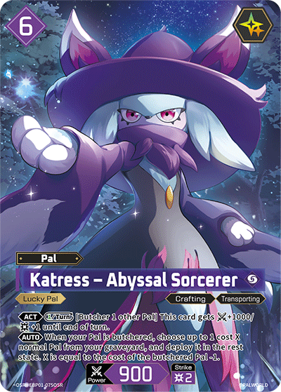 Katress – Abyssal Sorcerer EBP01-075OSR Palworld TCG card