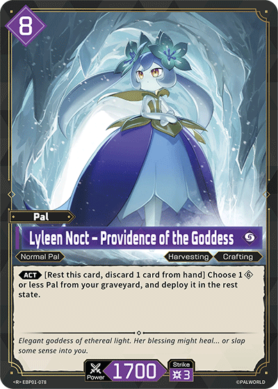 Lyleen Noct – Providence of the Goddess EBP01-078 Palworld TCG card