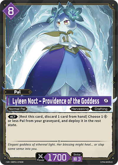 Lyleen Noct – Providence of the Goddess EBP01-078SR Palworld TCG card