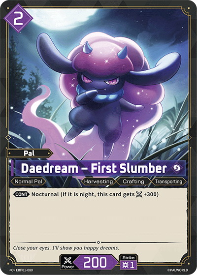 Daedream – First Slumber EBP01-080 Palworld TCG card