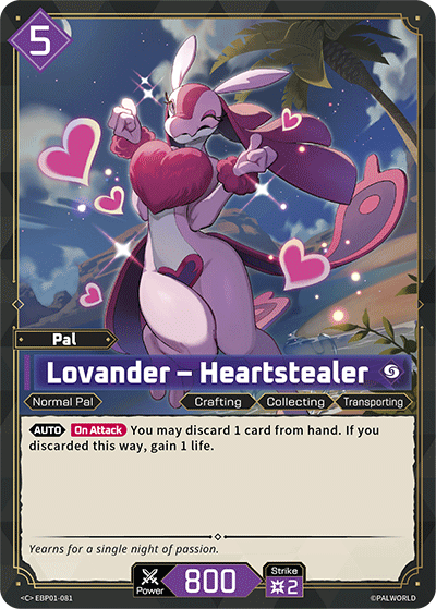 Lovander – Heartstealer EBP01-081 Palworld TCG card