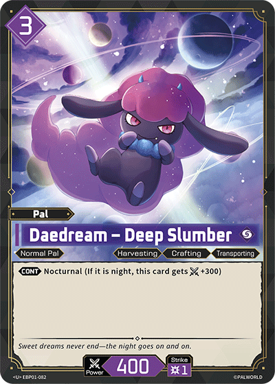 Daedream – Deep Slumber EBP01-082 Palworld TCG card
