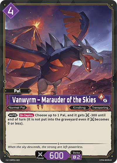 Vanwyrm – Marauder of the Skies EBP01-083 Palworld TCG card