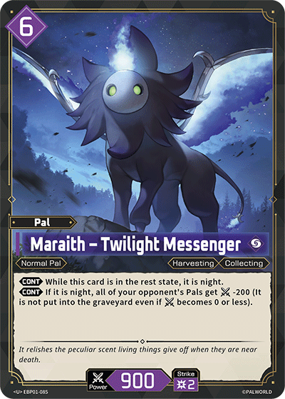 Maraith – Twilight Messenger EBP01-085 Palworld TCG card