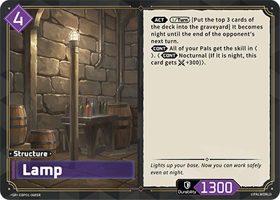 Lamp EBP01-088SR Palworld TCG card