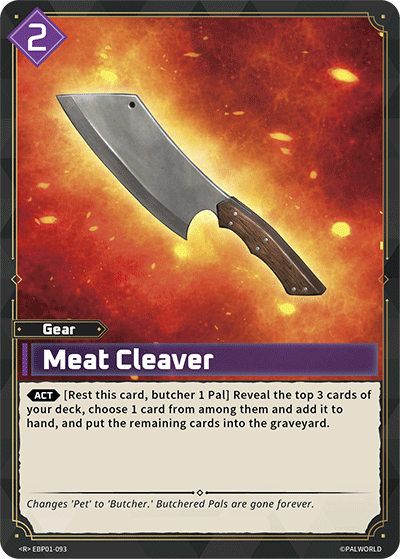 Meat Cleaver EBP01-093 Palworld TCG card