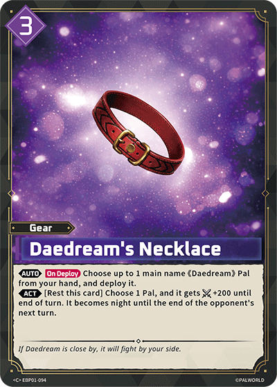 Daedream's Necklace EBP01-094 Palworld TCG card