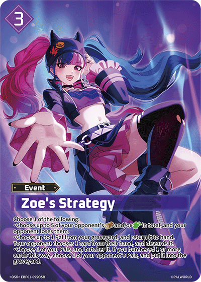 Zoe's Strategy EBP01-095OSR Palworld TCG card