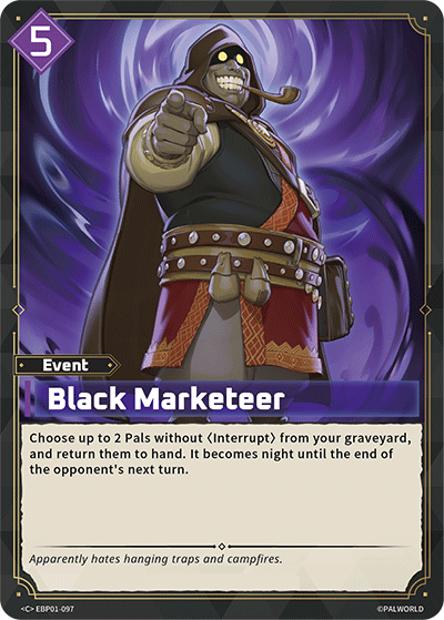 Black Marketeer EBP01-097 Palworld TCG card