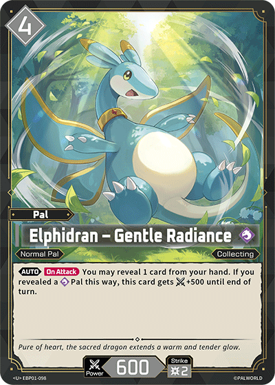 Elphidran – Gentle Radiance EBP01-098 Palworld TCG card