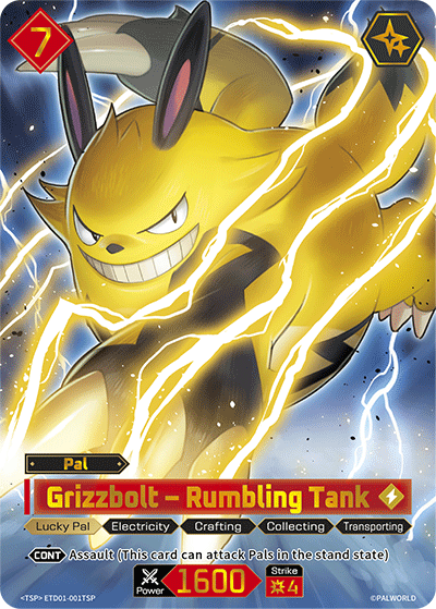 Grizzbolt – Rumbling Tank ETD01-001TSP Palworld TCG card