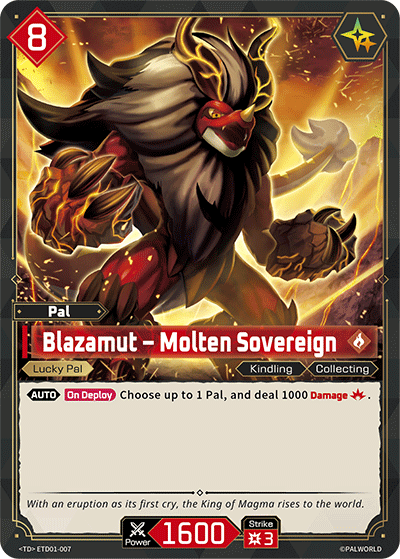Blazamut – Molten Sovereign ETD01-007 Palworld TCG card