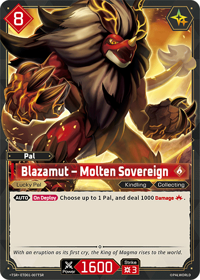 Blazamut – Molten Sovereign ETD01-007TSR Palworld TCG card
